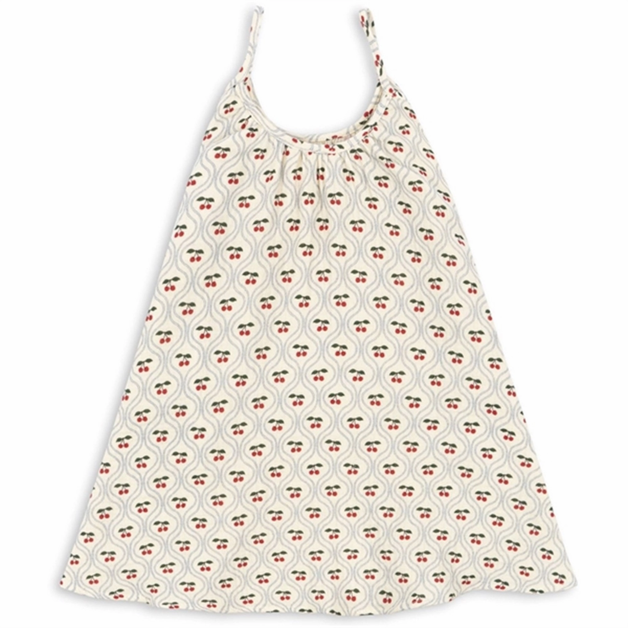 Konges Sljd Cherry Motif Coco Strap Dress Trend