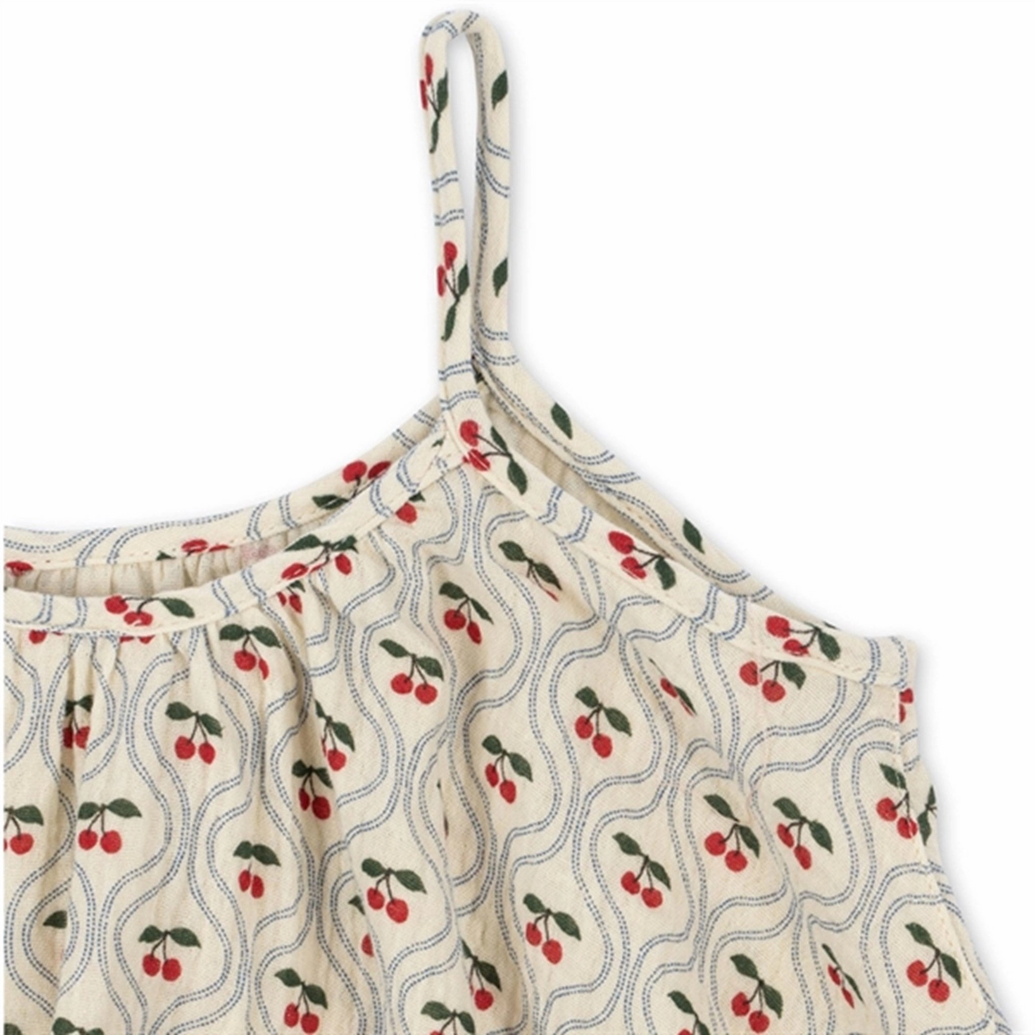 Konges Sljd Cherry Motif Coco Strap Dress Trend