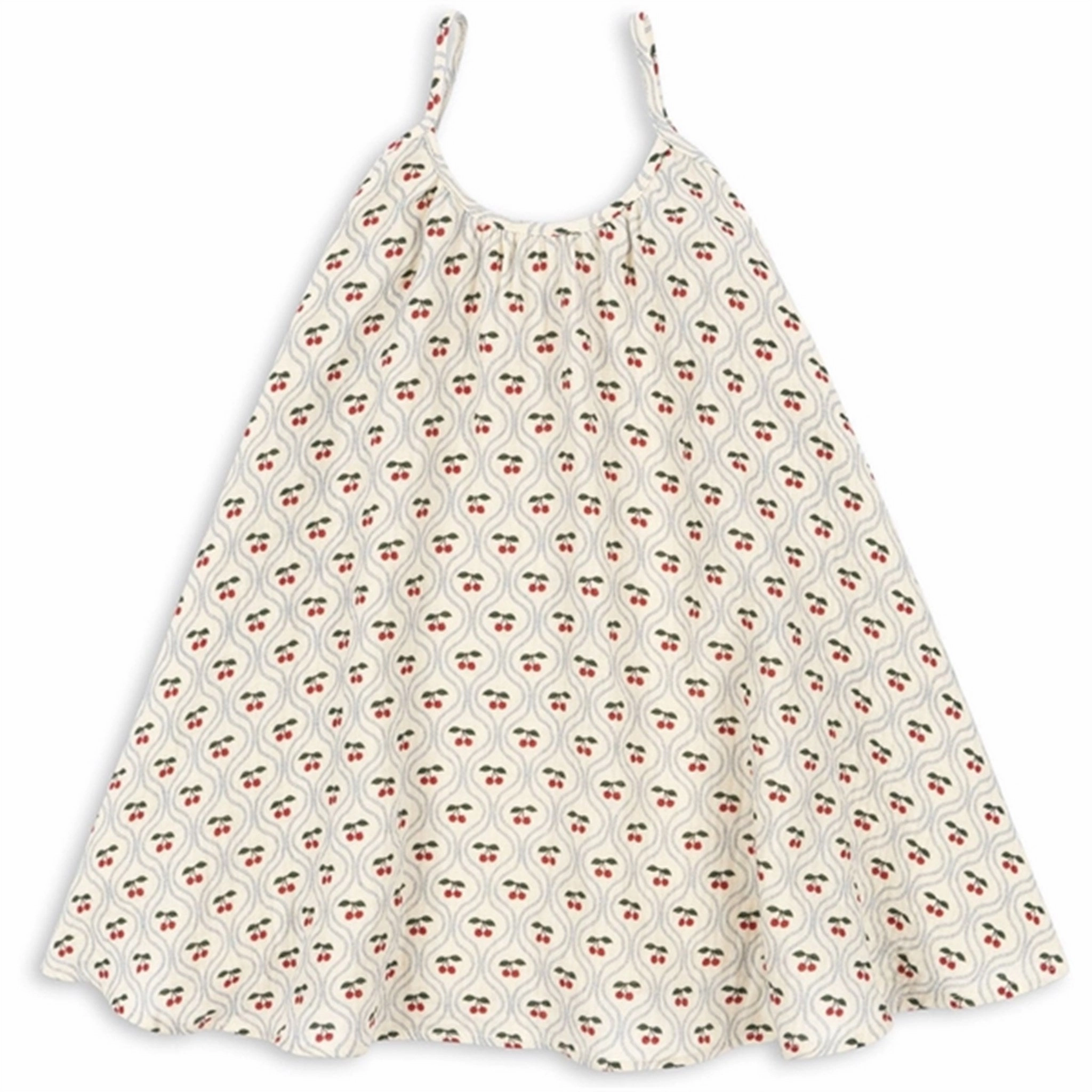 Konges Sljd Cherry Motif Coco Strap Dress Trend Design