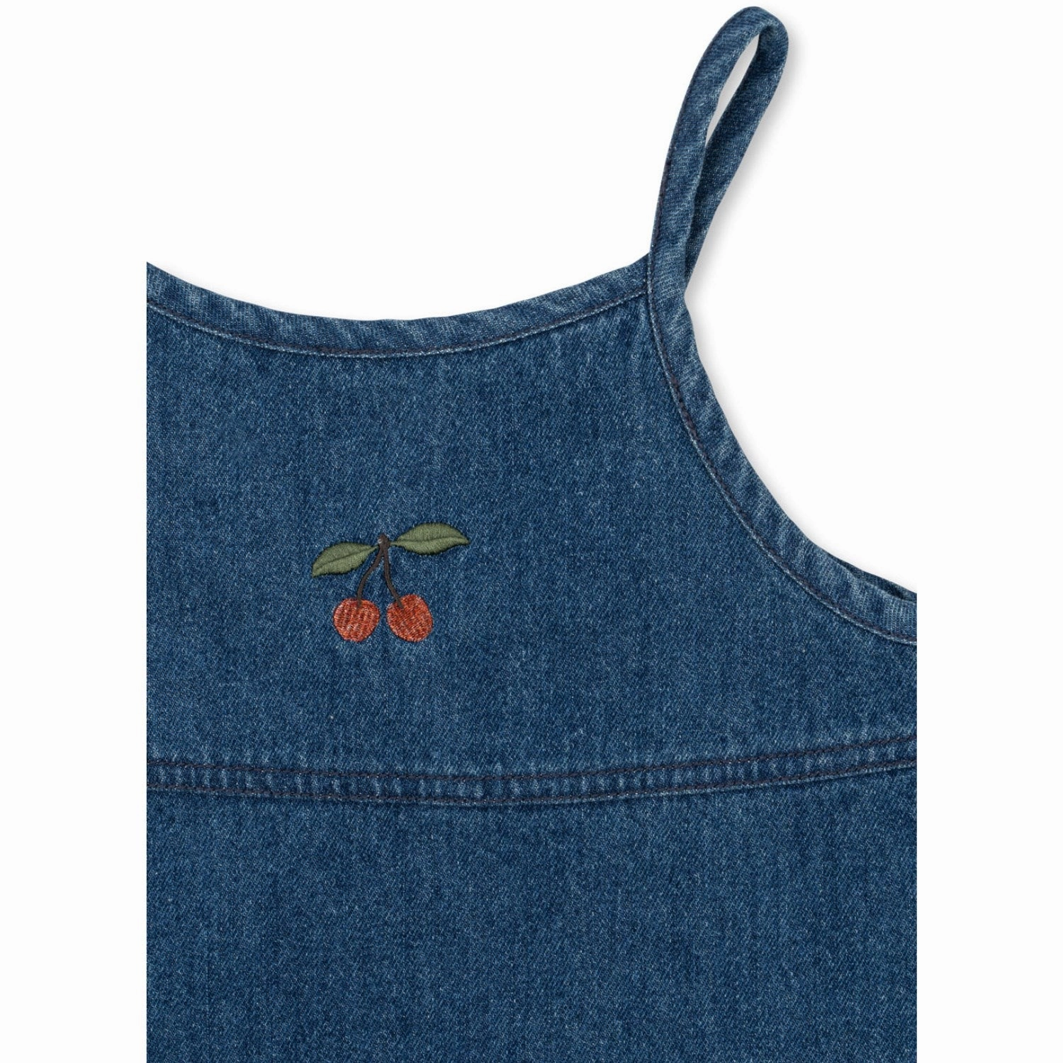 Konges Sljd Denim Blue Magot Strap Dress Gots Oversized