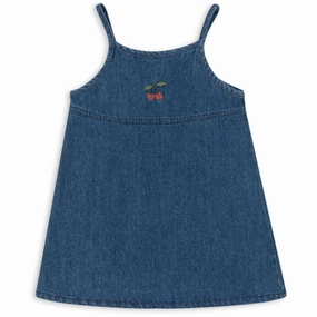 Konges Sljd Denim Blue Magot Strap Dress Gots Oversized Pattern