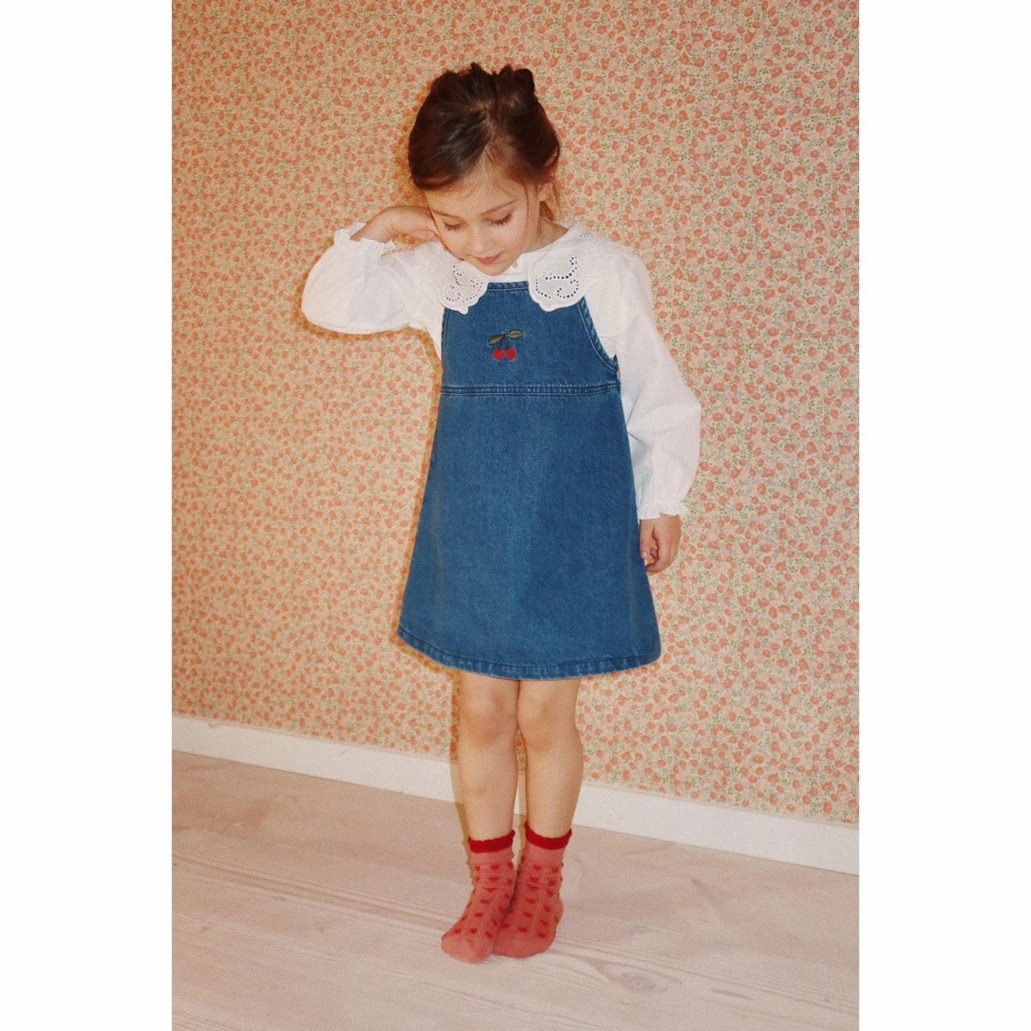 Konges Sljd Denim Blue Magot Strap Dress Gots Oversized