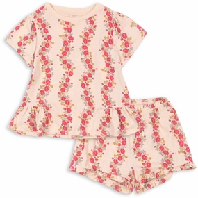 Konges Sljd Floria Pink Famo Frill Set Gots Timeless Slim