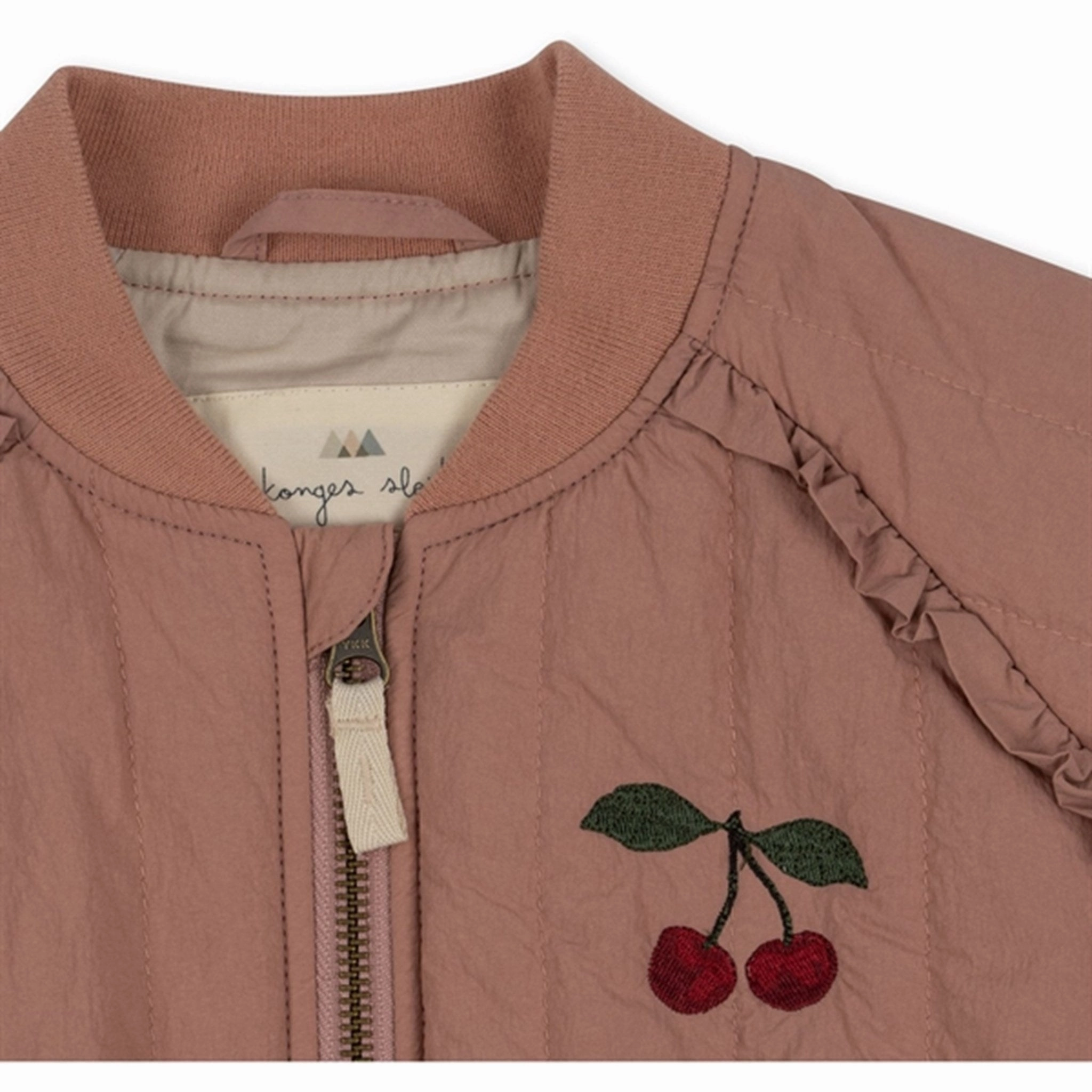 Konges Sljd Juno Frill Bomber Thermo Jacket Cameo Brown Polyester
