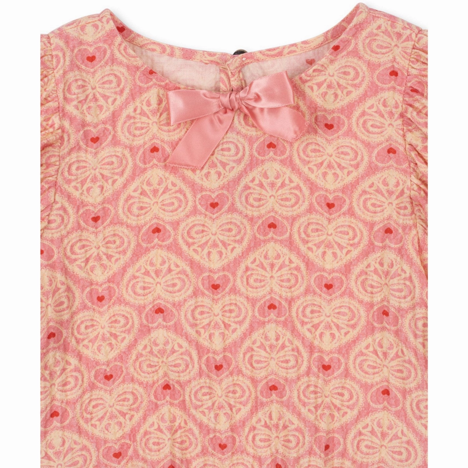 Konges Sljd Lacy Pink Ava Ss Blouse Gots Hem