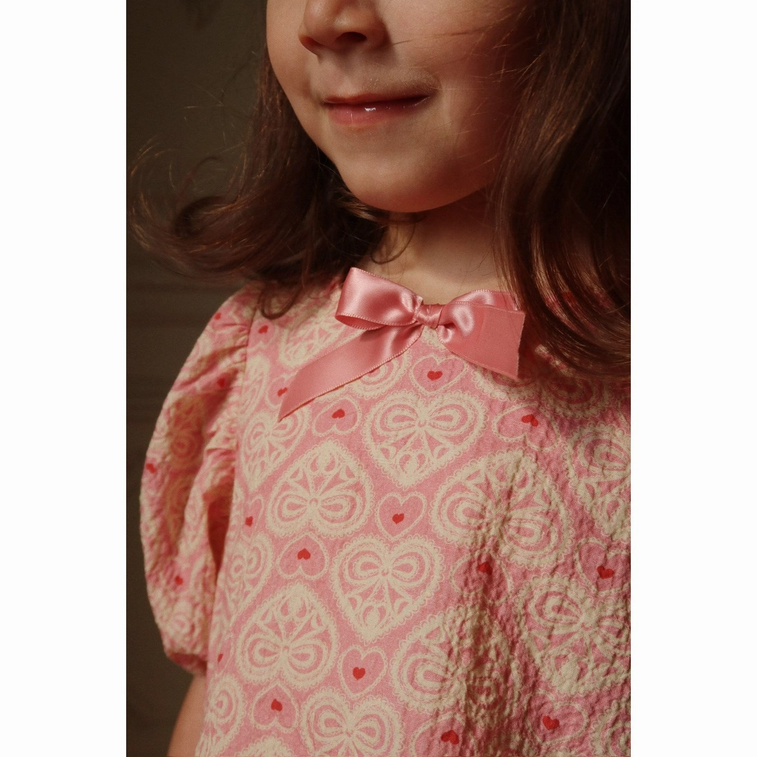 Konges Sljd Lacy Pink Ava Ss Blouse Gots Hem