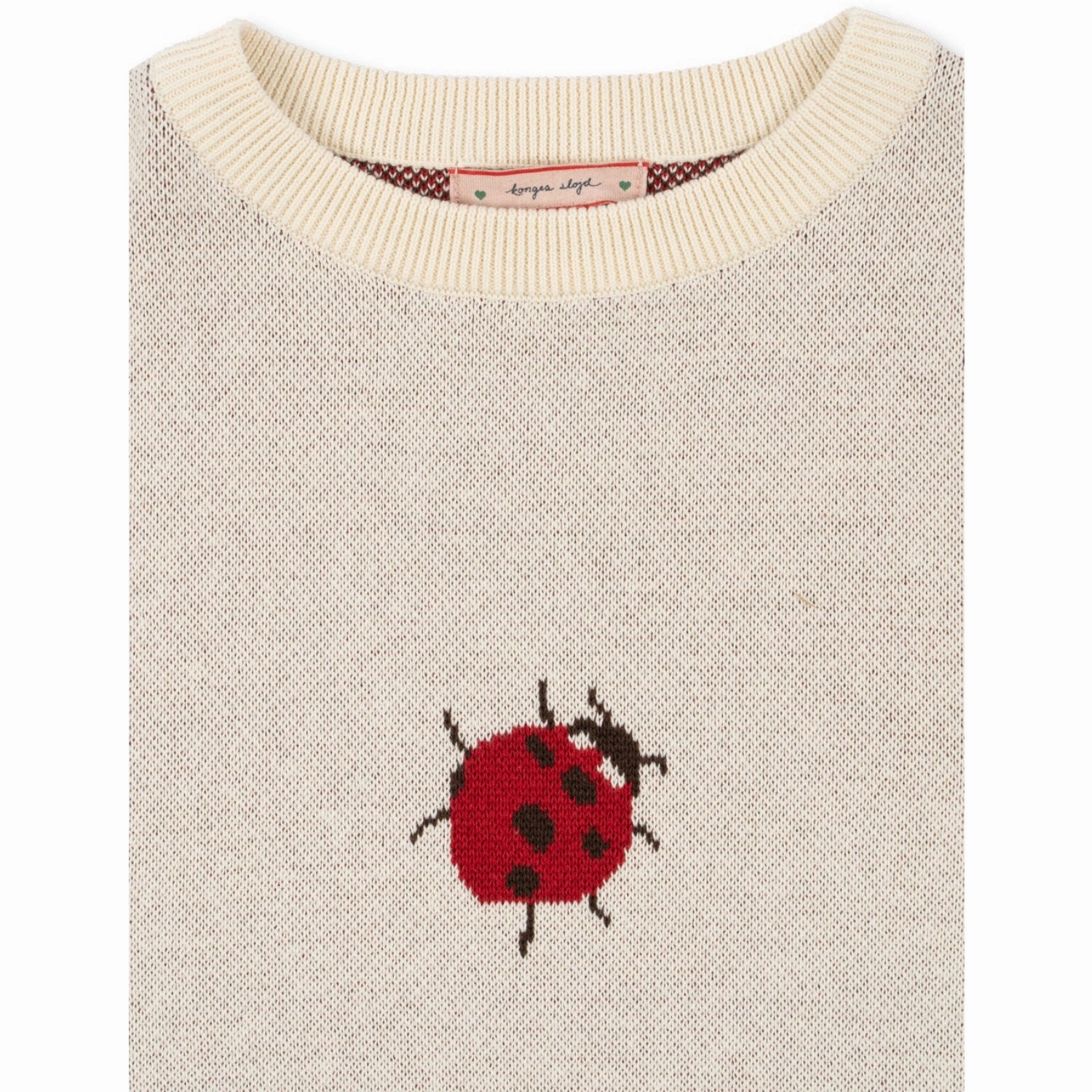 Konges Sljd Ladybug Lapis Knit Dress Chiffon