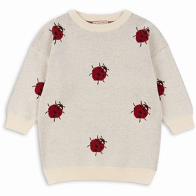 Konges Sljd Ladybug Lapis Knit Dress Chiffon Laid-back