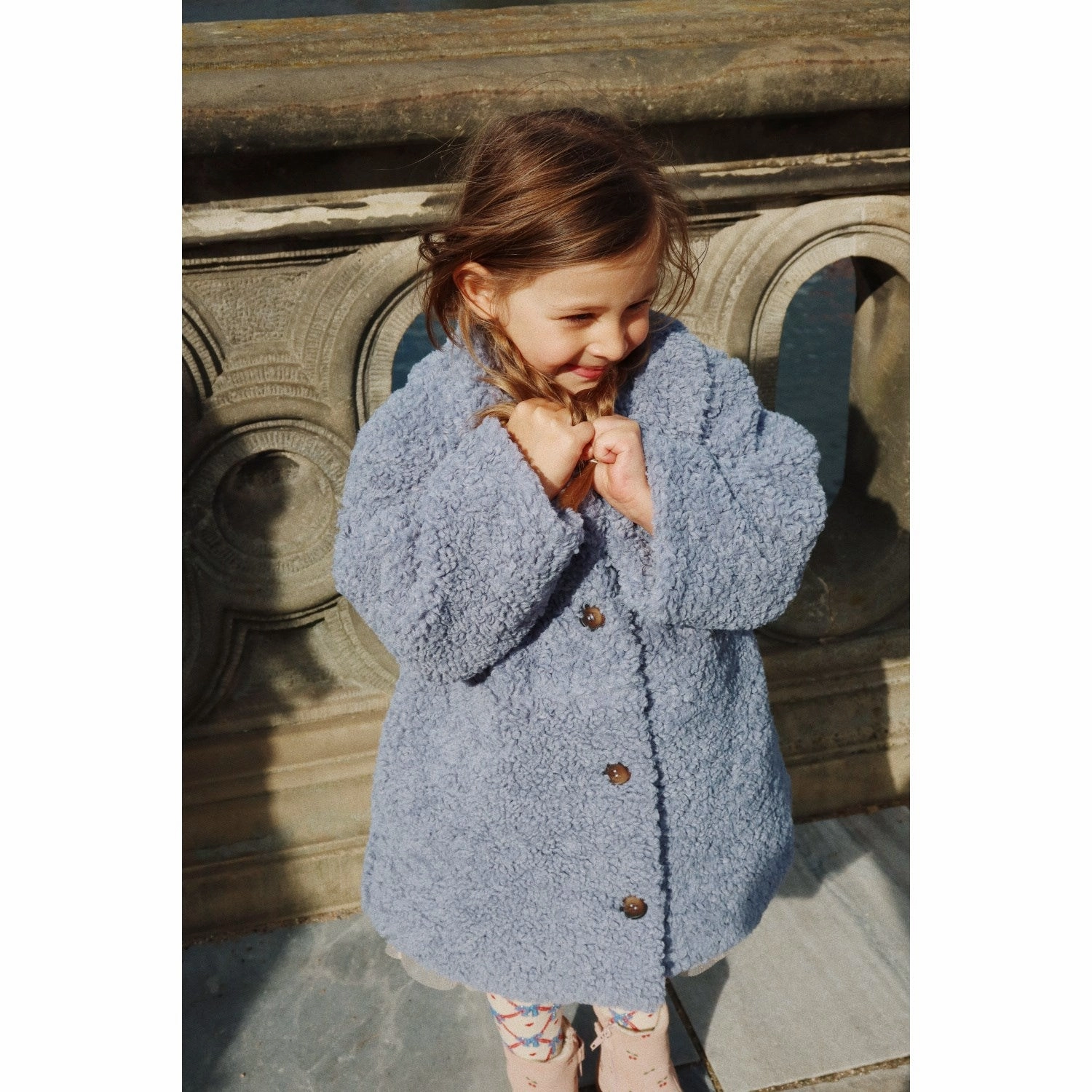 Konges Sljd Light Blue Tillie Coat Pattern