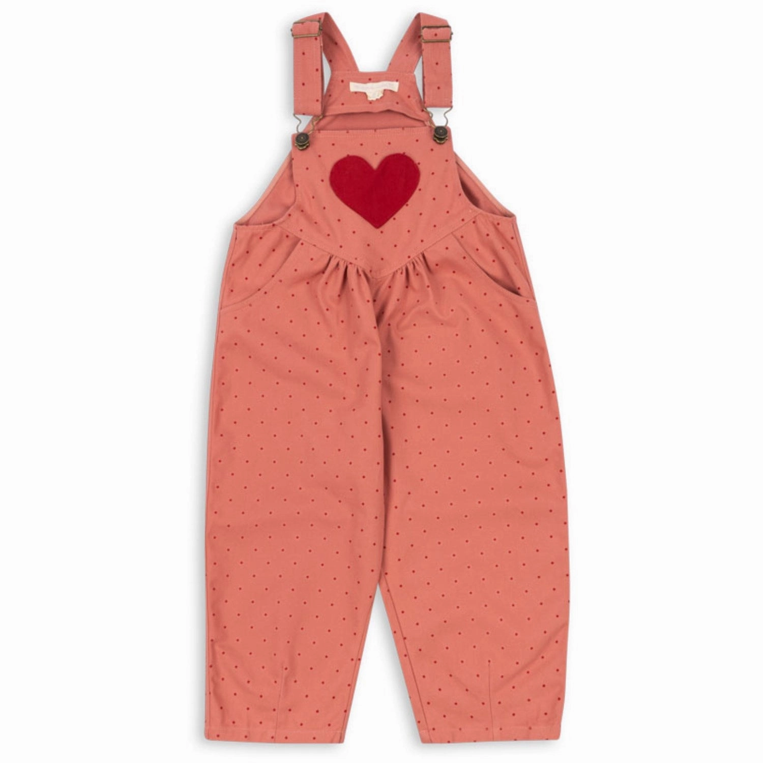 Konges Sljd MahAndany Dot Nola Heart Overalls GOTS Vintage Durable
