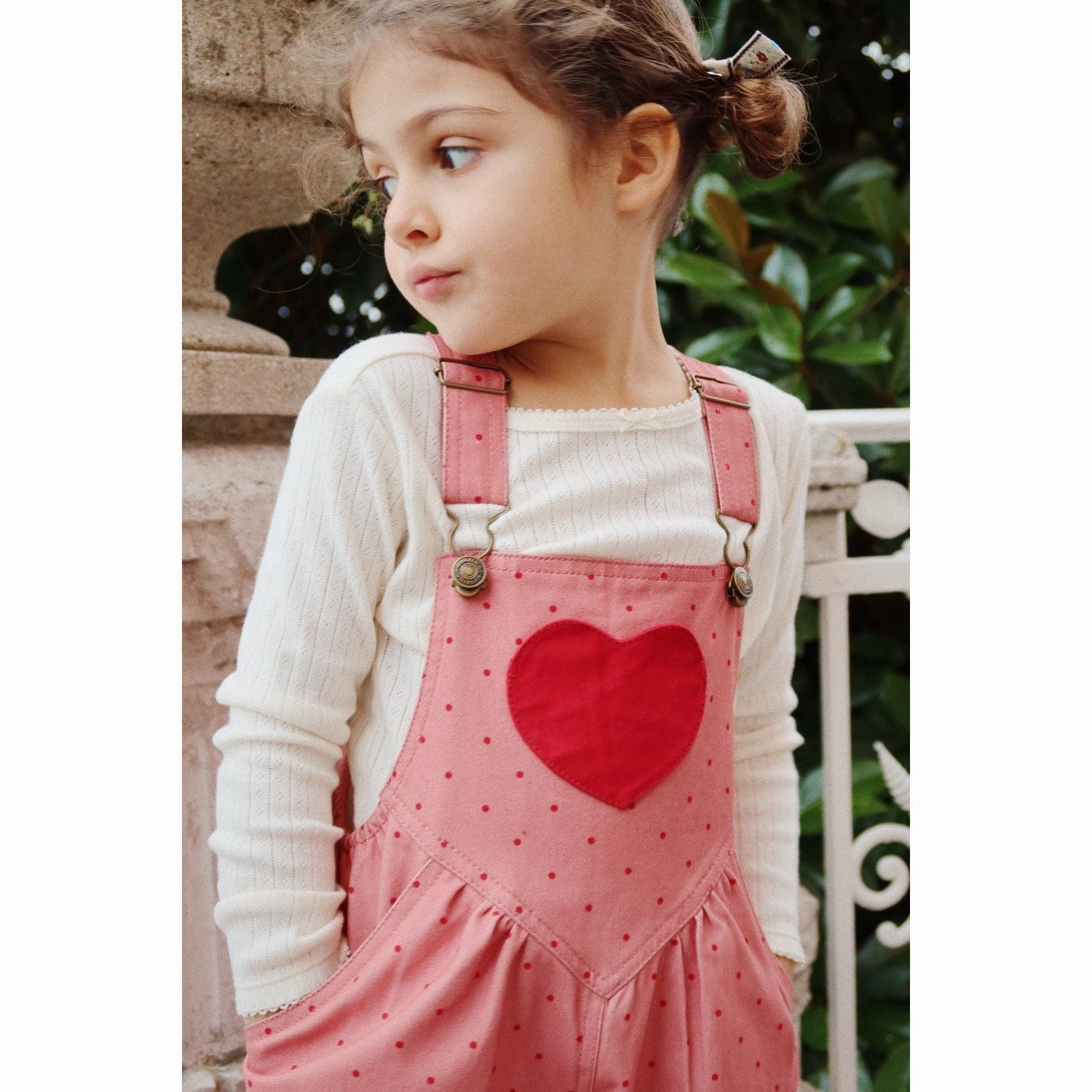 Konges Sljd MahAndany Dot Nola Heart Overalls GOTS Vintage