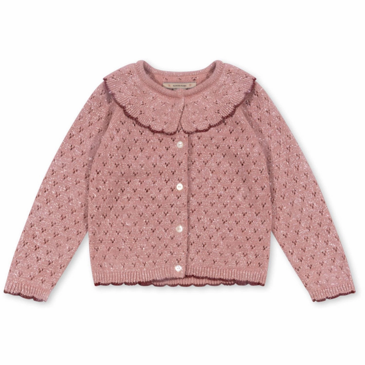 Konges Sljd Mellow Rose Holiday Knit Cardigan Alluring Bold