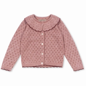 Konges Sljd Mellow Rose Holiday Knit Cardigan Alluring Bold