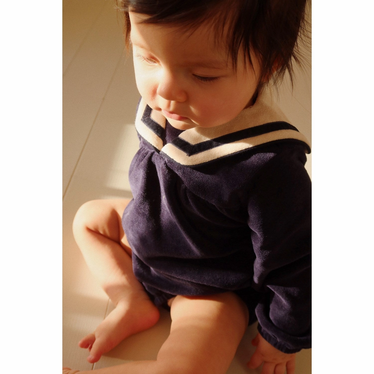 Konges Sljd Navy Blazer Matelot Romper Gots Embroidery