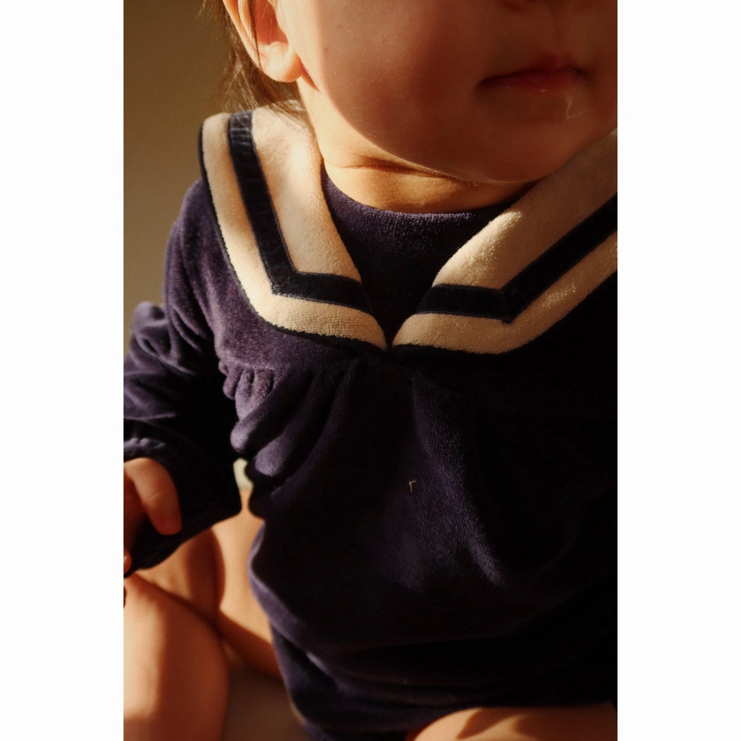 Konges Sljd Navy Blazer Matelot Romper Gots Embroidery