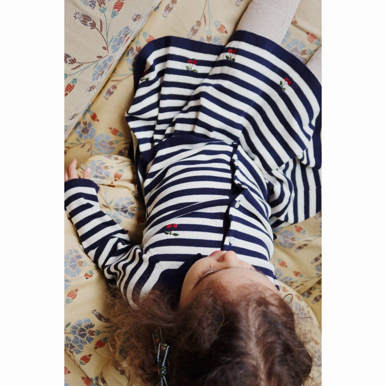 Konges Sljd Navy Stripe Venton Knit Skirt Gots Seam