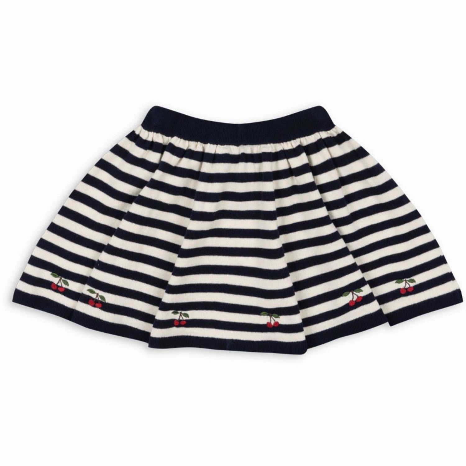 Konges Sljd Navy Stripe Venton Knit Skirt Gots Seam