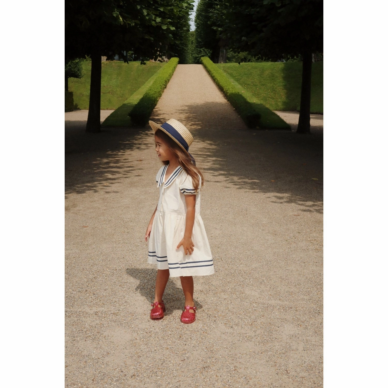 Konges Sljd Optic White Allie Sailor Dress Gots Statement