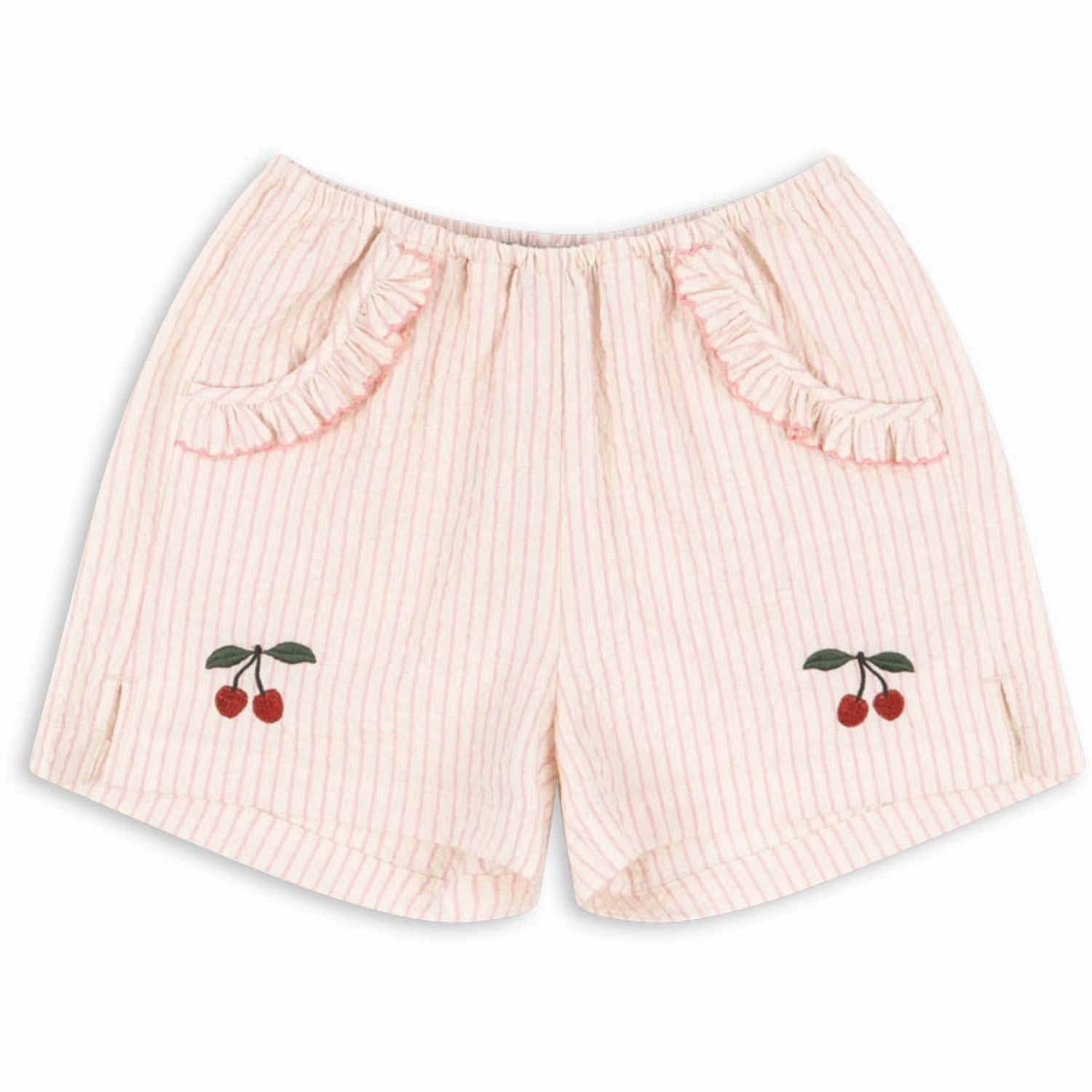 Konges Sljd Peony Stripe Ellie Frill Shorts Gots Artisanal Stylish