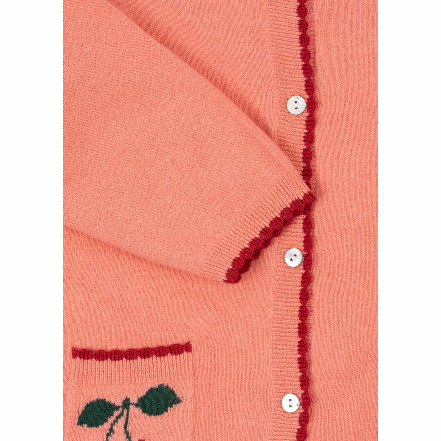 Konges Sljd Powder Pink Alexa Knit Cardigan Texture