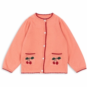 Konges Sljd Powder Pink Alexa Knit Cardigan Texture Bold