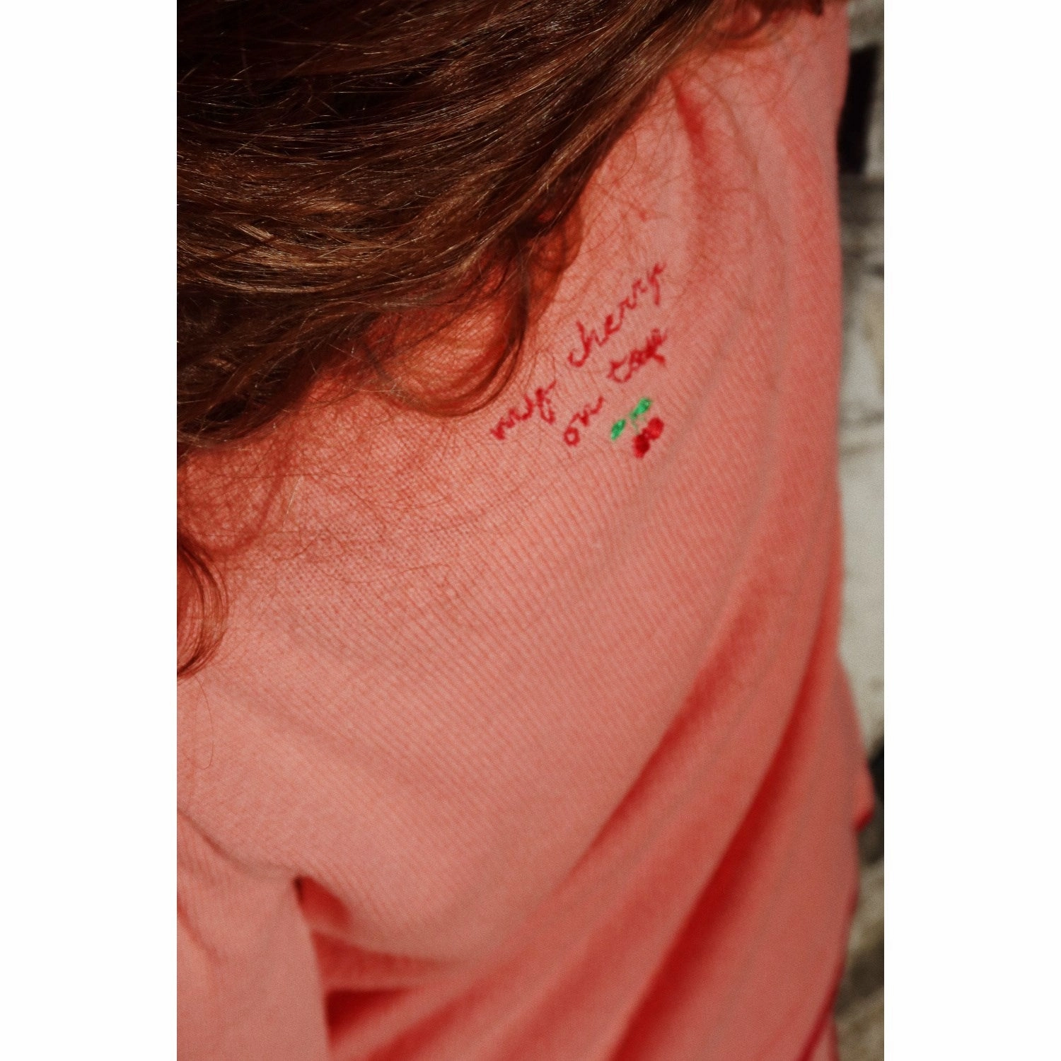 Konges Sljd Powder Pink Alexa Knit Cardigan Texture