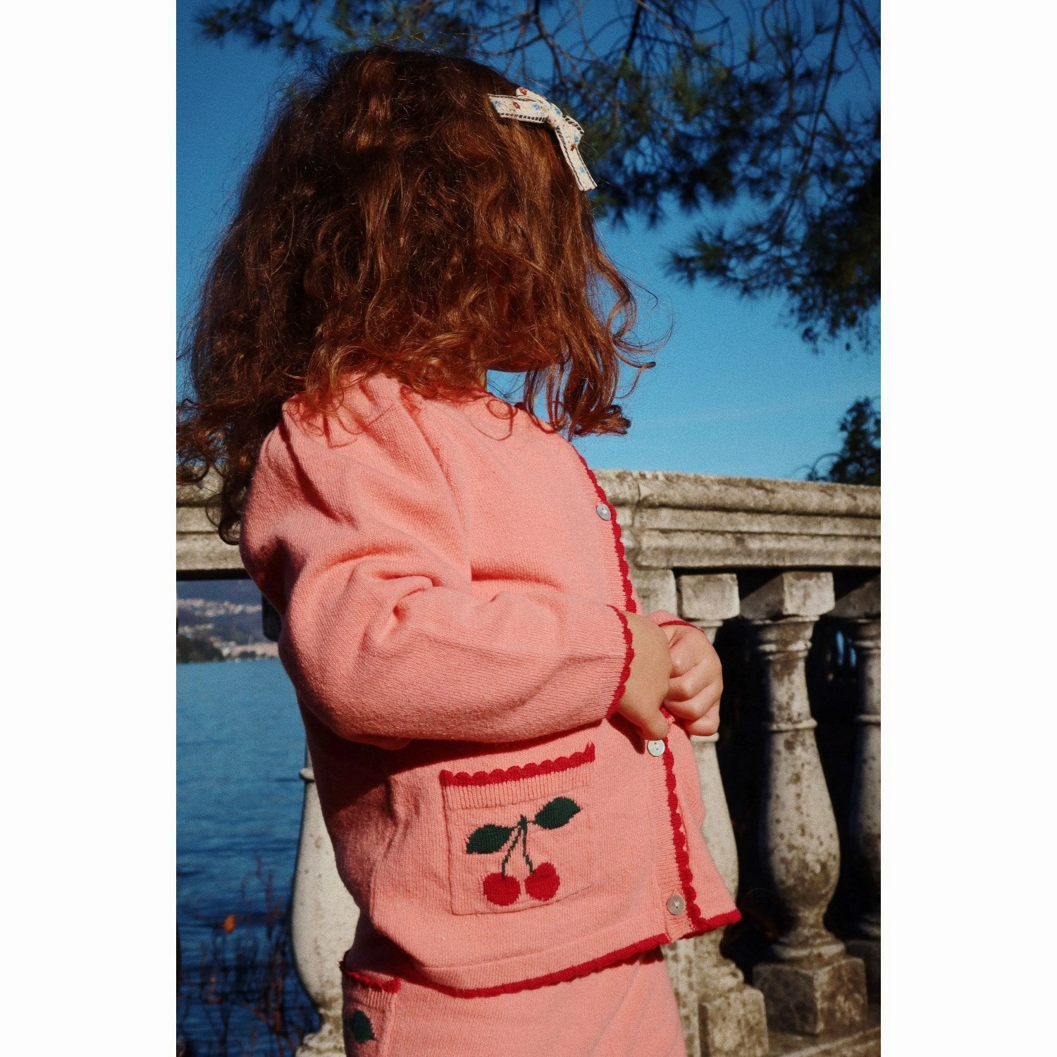 Konges Sljd Powder Pink Alexa Knit Cardigan Texture