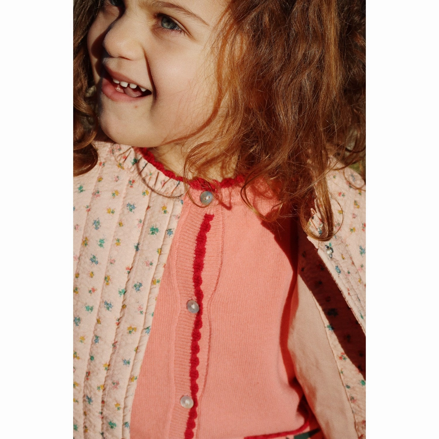 Konges Sljd Powder Pink Alexa Knit Cardigan Texture
