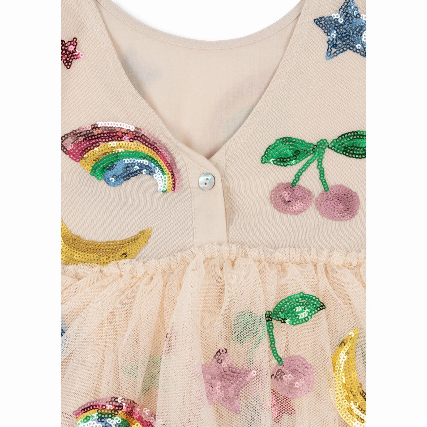 Konges Sljd Rainbow Twinkle Yvonne Puff Dress Fleece
