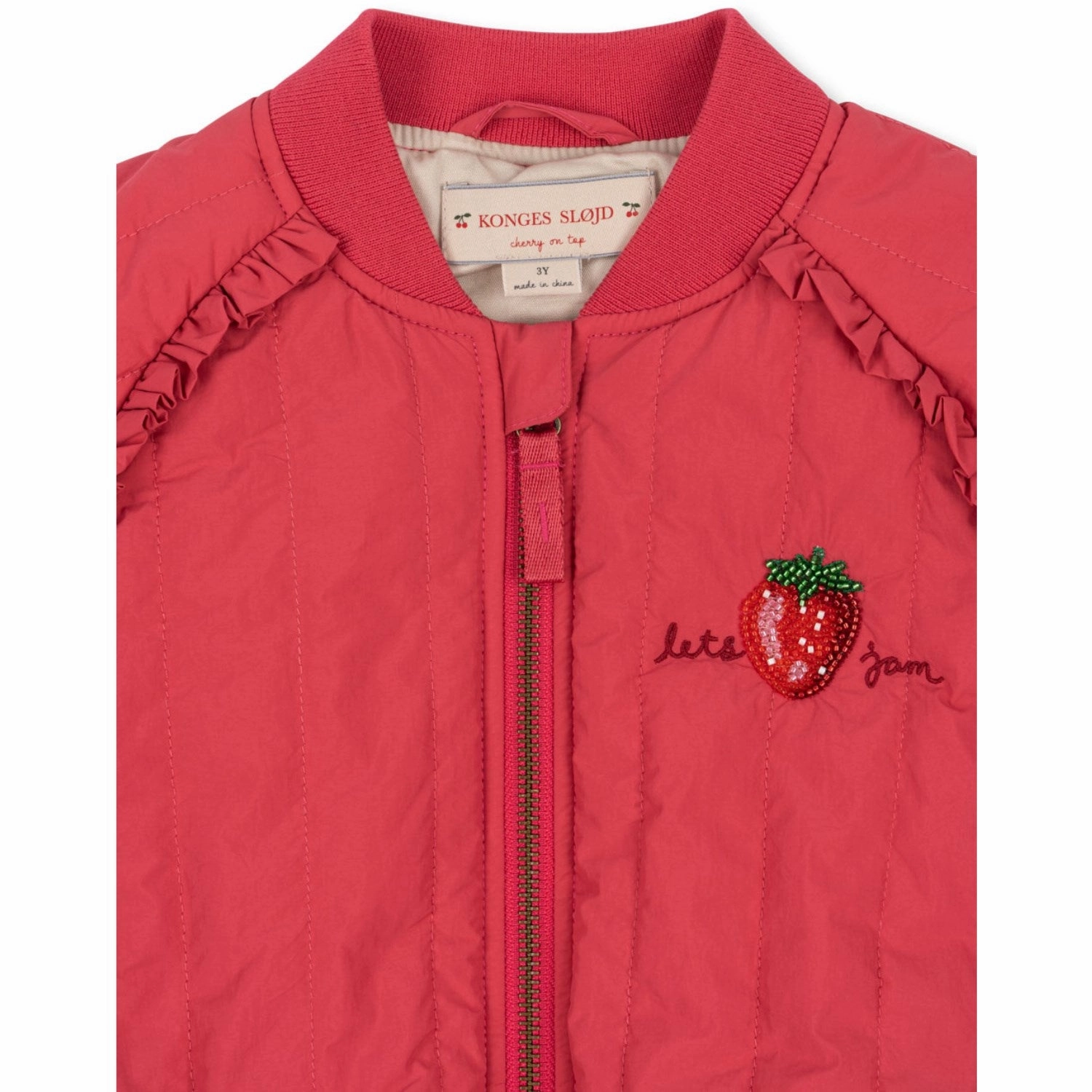 Konges Sljd Raspberry Wine Juno Sparkle Bomber Jacket Style