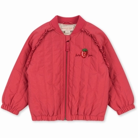 Konges Sljd Raspberry Wine Juno Sparkle Bomber Jacket Style Denim