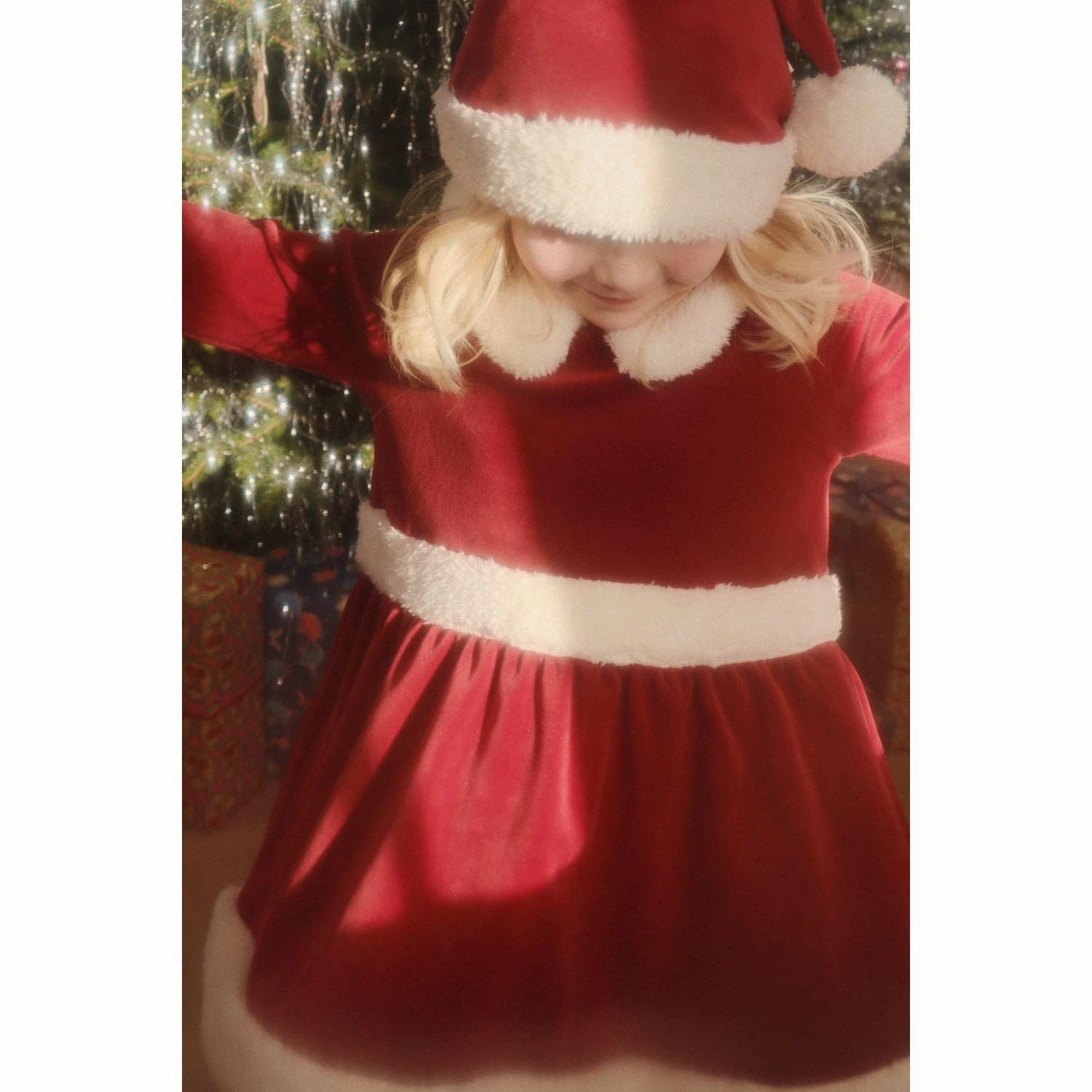 Konges Sljd Red Dahlia Christmas Dress Grs Cotton