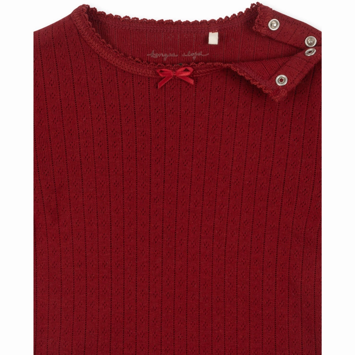 Konges Sljd Red Dahlia Minnie Bodysuit Ls Gots Unique
