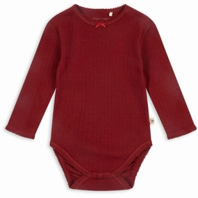 Konges Sljd Red Dahlia Minnie Bodysuit Ls Gots Unique Polished