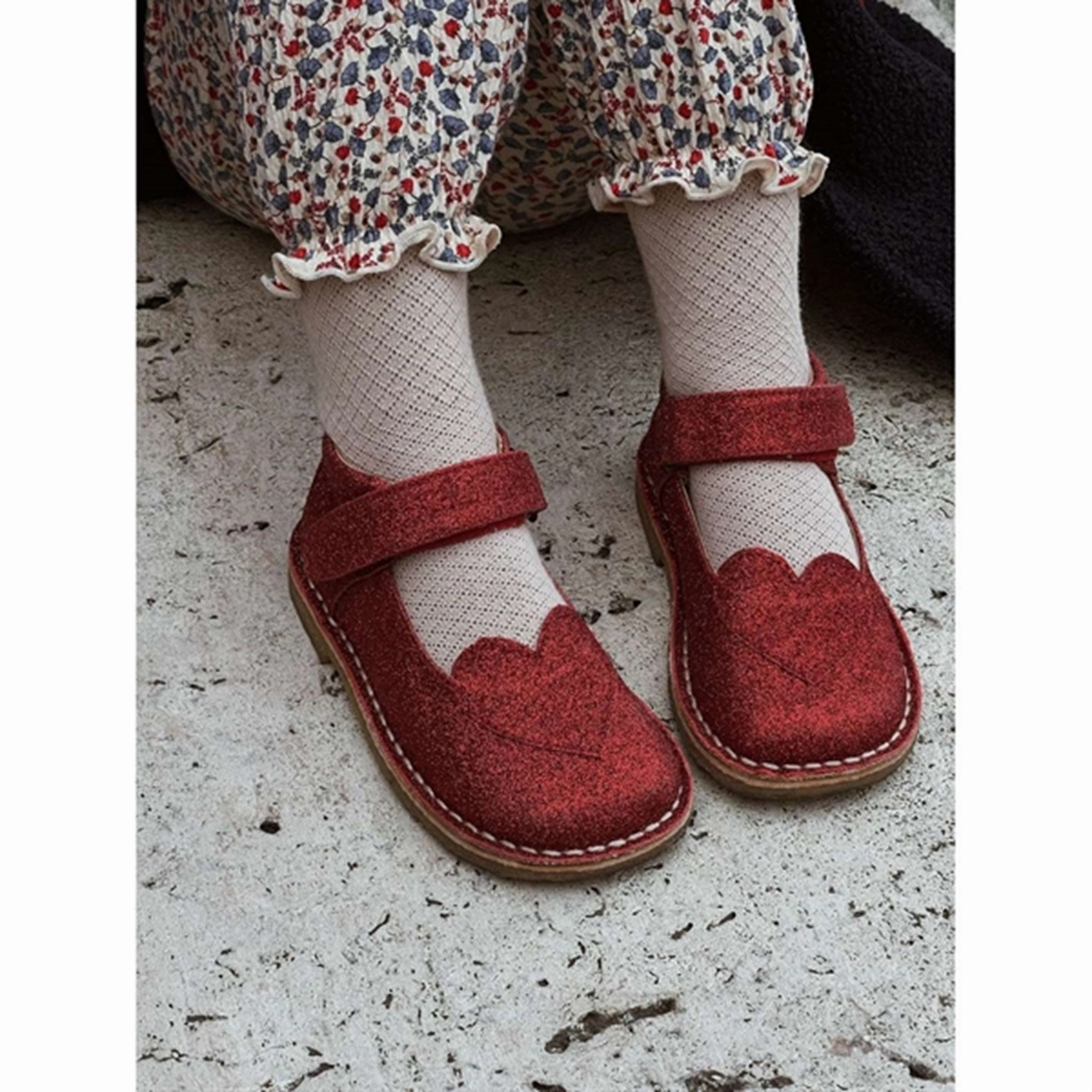 Konges Sljd Shoe Minnie Coeur Glitter Christmas Red Dance shoes