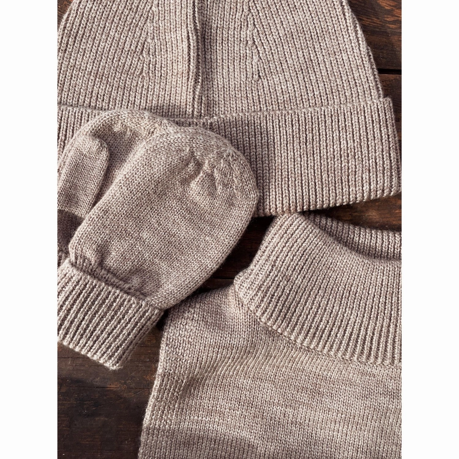 Konges Sljd Soft Brown Louli Mittens Luxury