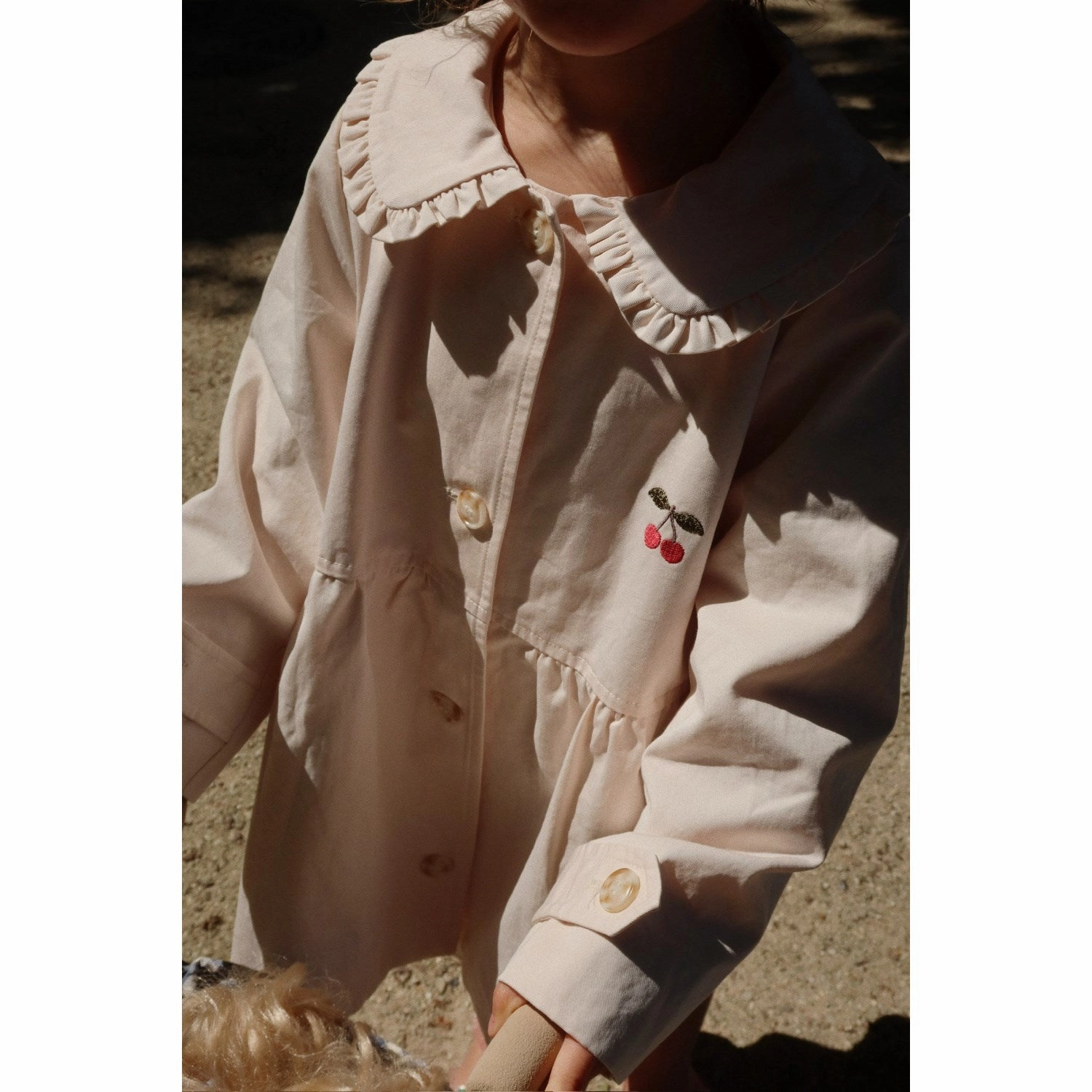 Konges Sljd Soft Pink Trenchy Coat Wool