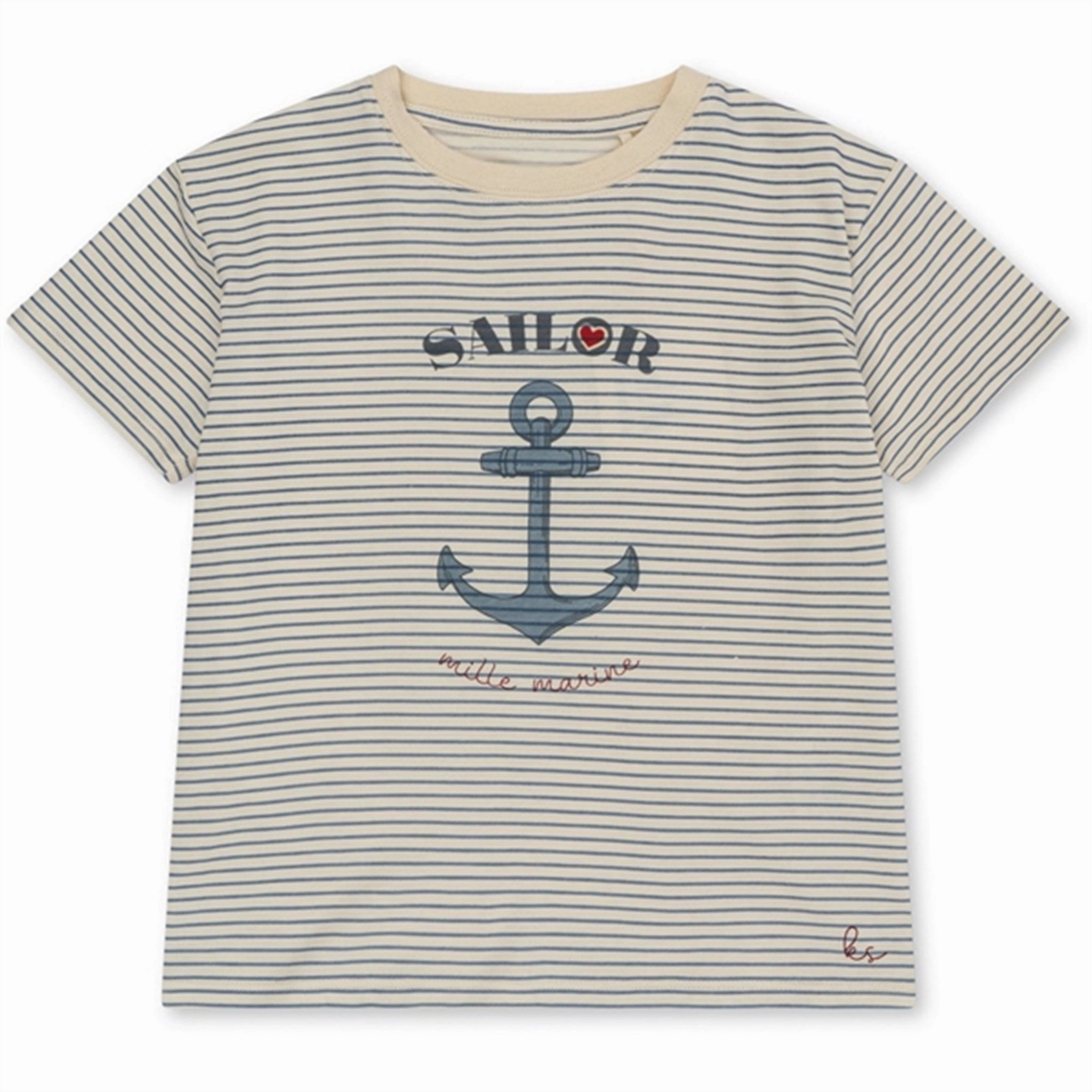 Konges Sljd Stripe Bluie Famo T-shirt Stitch Laid-back