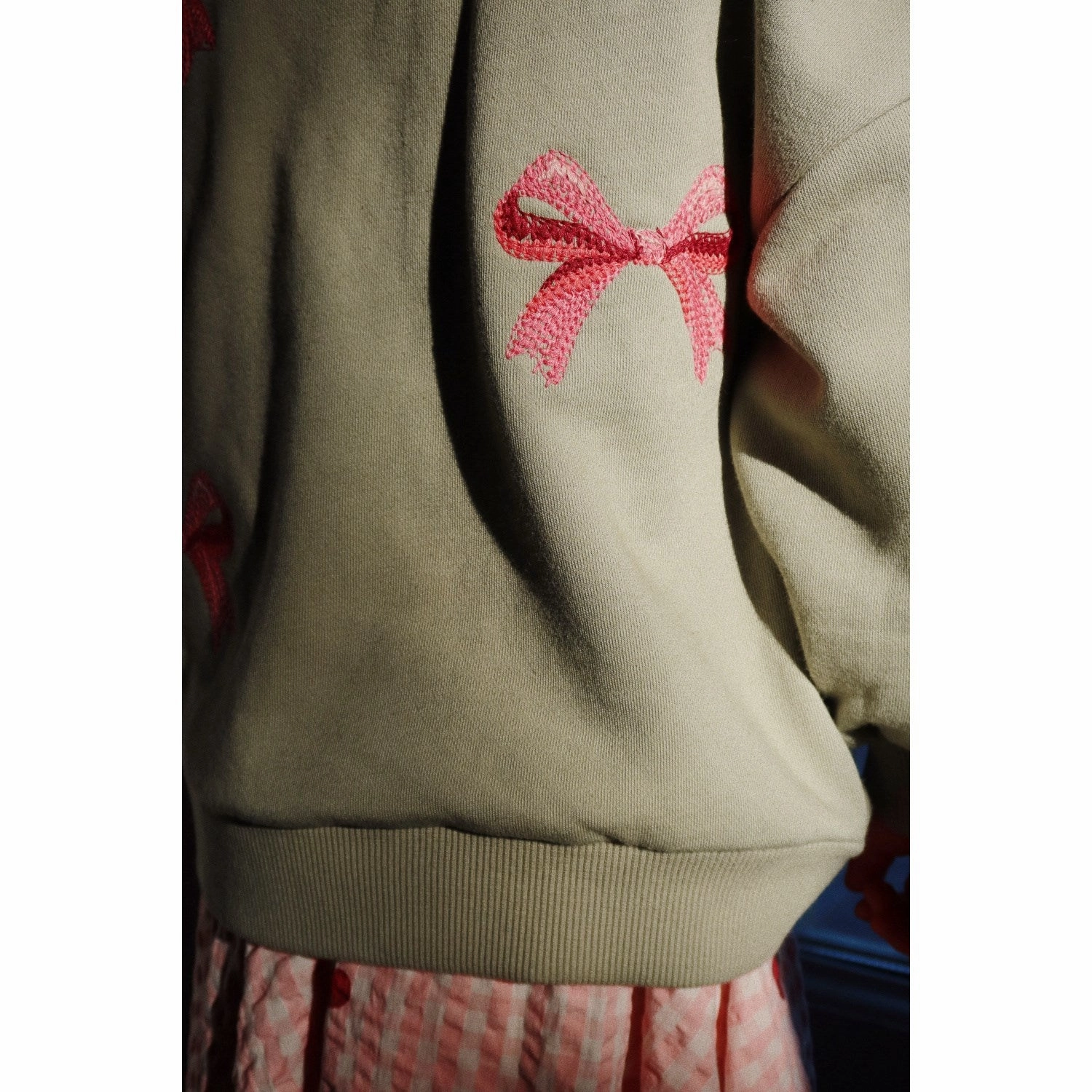 Konges Sljd Tea Lou Bow Sweatshirt Ocs Linen