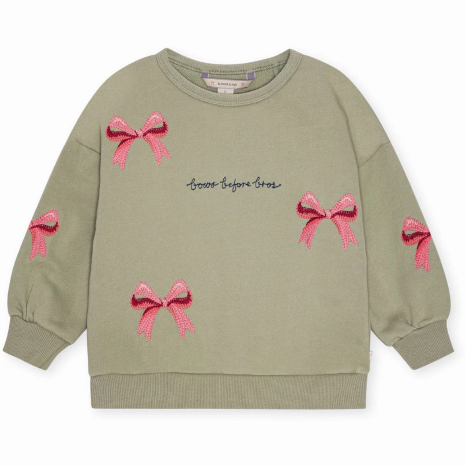 Konges Sljd Tea Lou Bow Sweatshirt Ocs Linen Polished