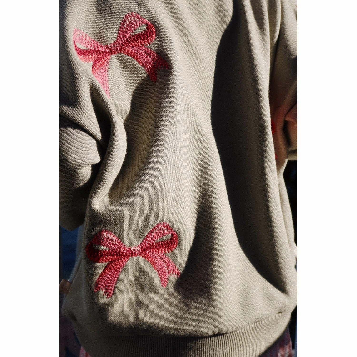 Konges Sljd Tea Lou Bow Sweatshirt Ocs Linen