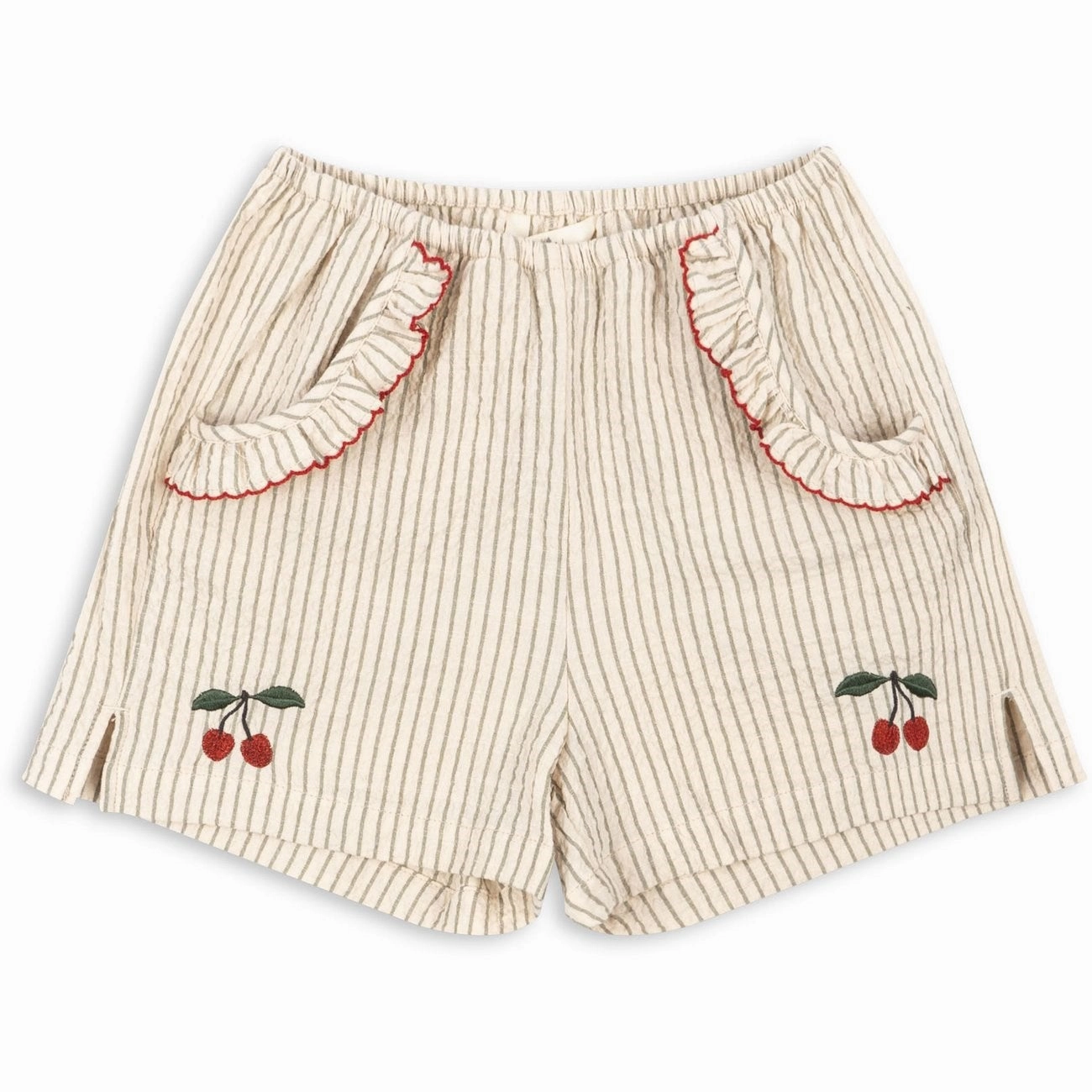 Konges Sljd Tea Stripe Ellie Frill Shorts Artisanal Desirable