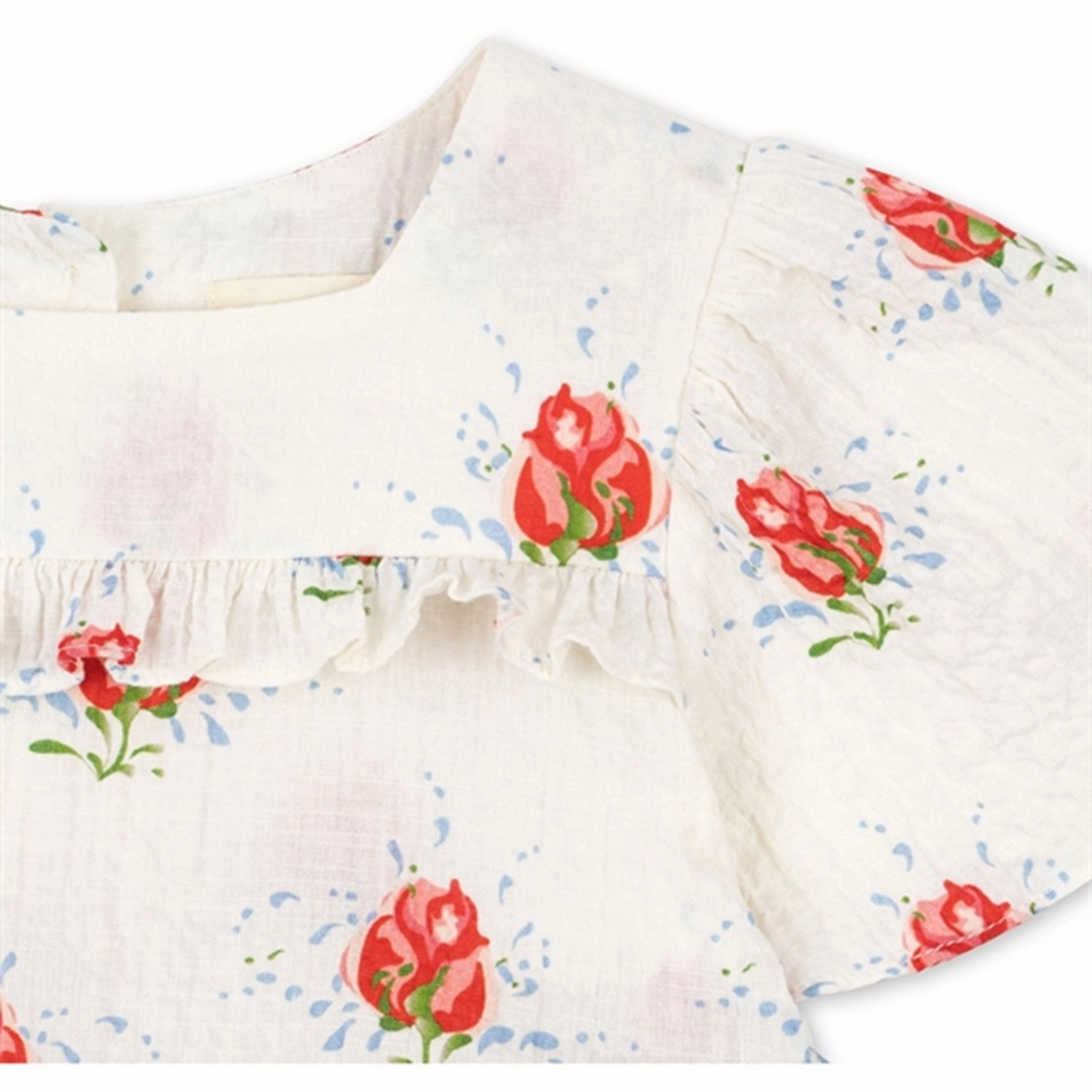Konges Sljd Vita Rosa Elin Frill Dress Texture