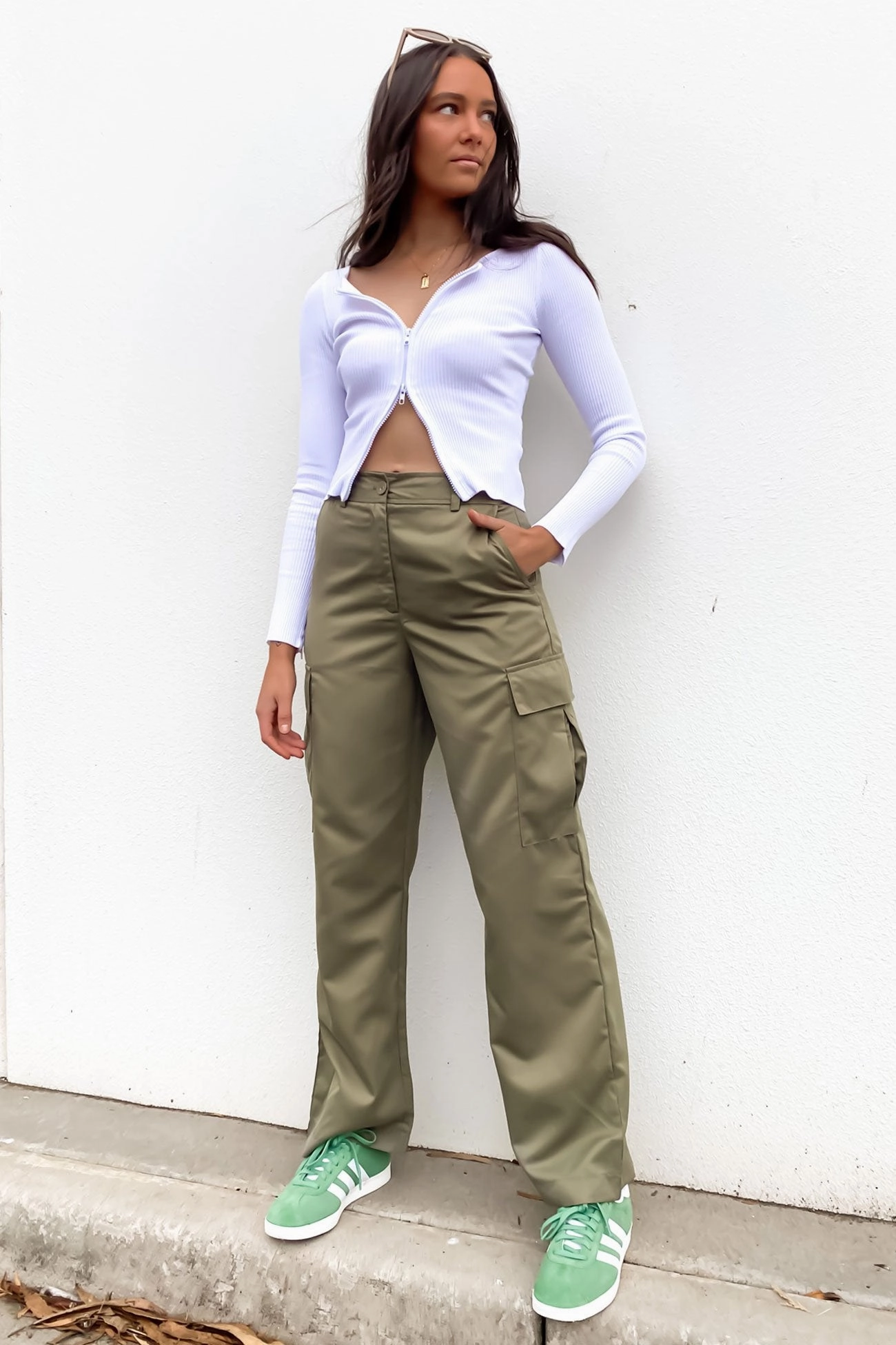 Kourtney Cargo Pant Khaki sale womens trainers