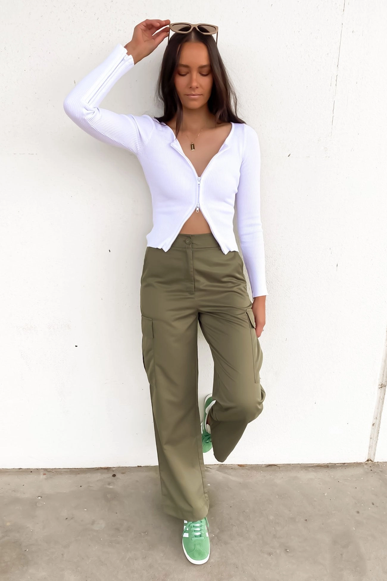 Kourtney Cargo Pant Khaki sale womens trainers