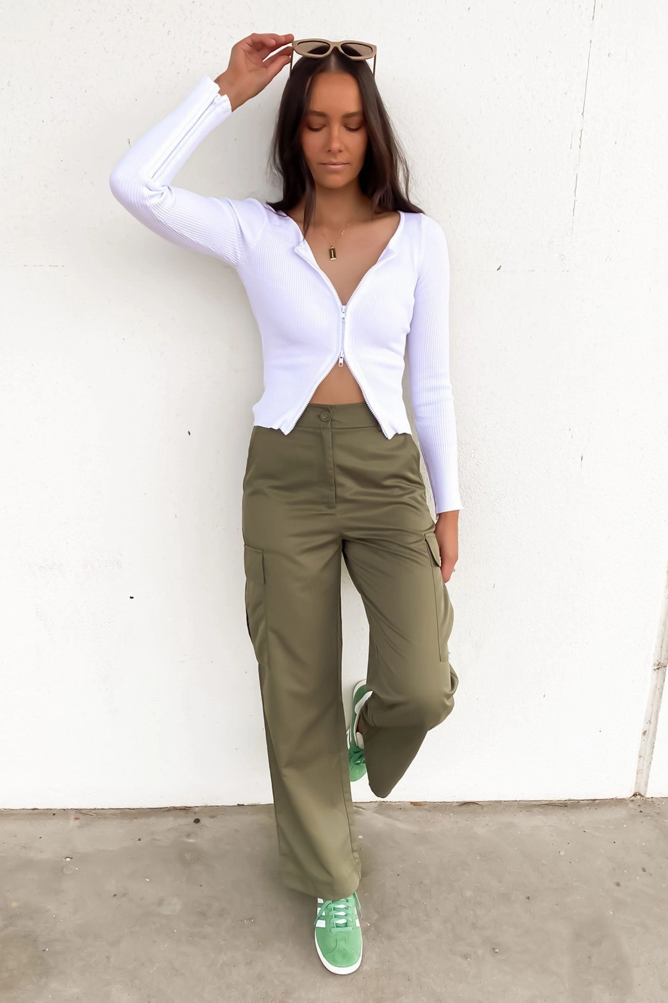 Kourtney Cargo Pant Khaki sale womens trainers