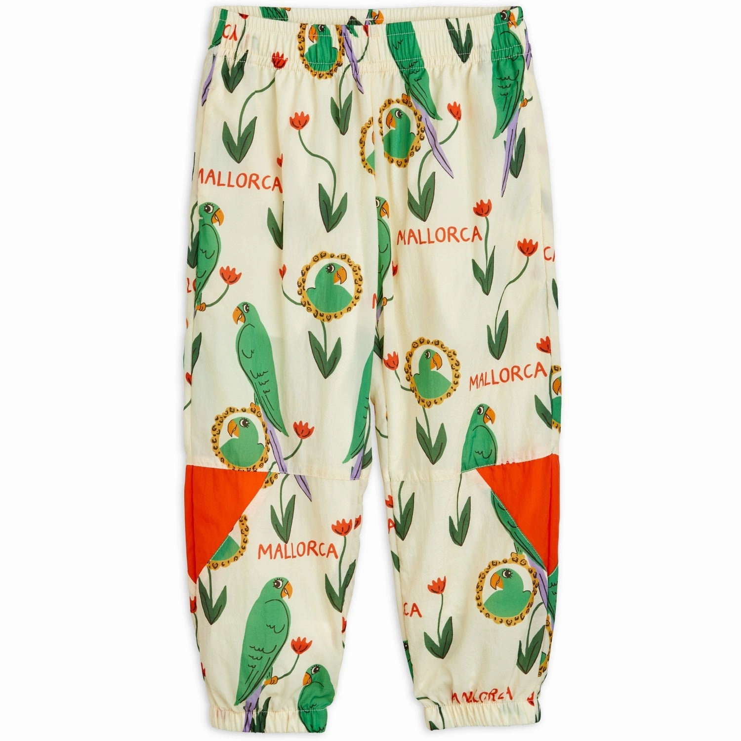 Lace Mini Rodini Multi Parrots AOP Nylon Tracksuit Pants Artisanal
