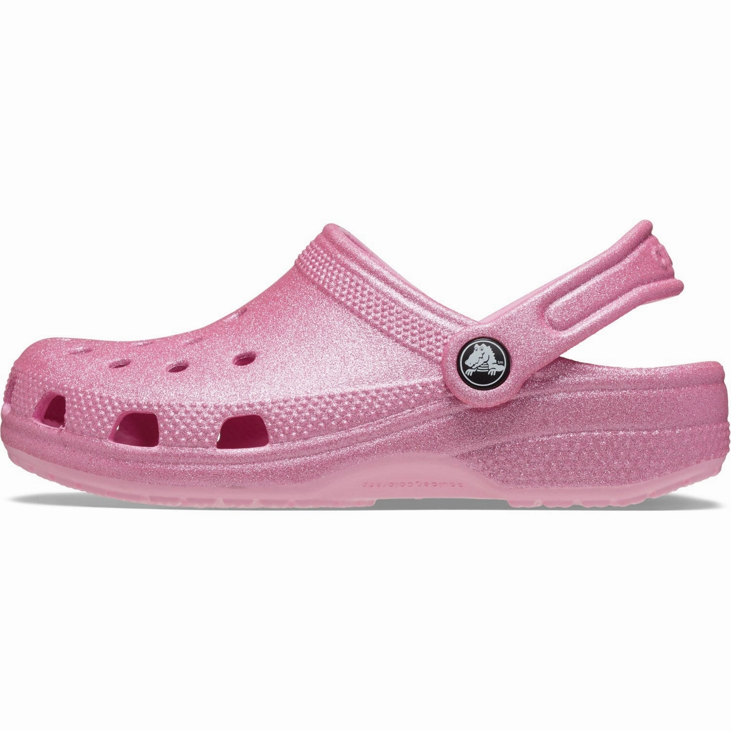 Lace-up Crocs Pink Tweed Glitter Classic Glitter Clog