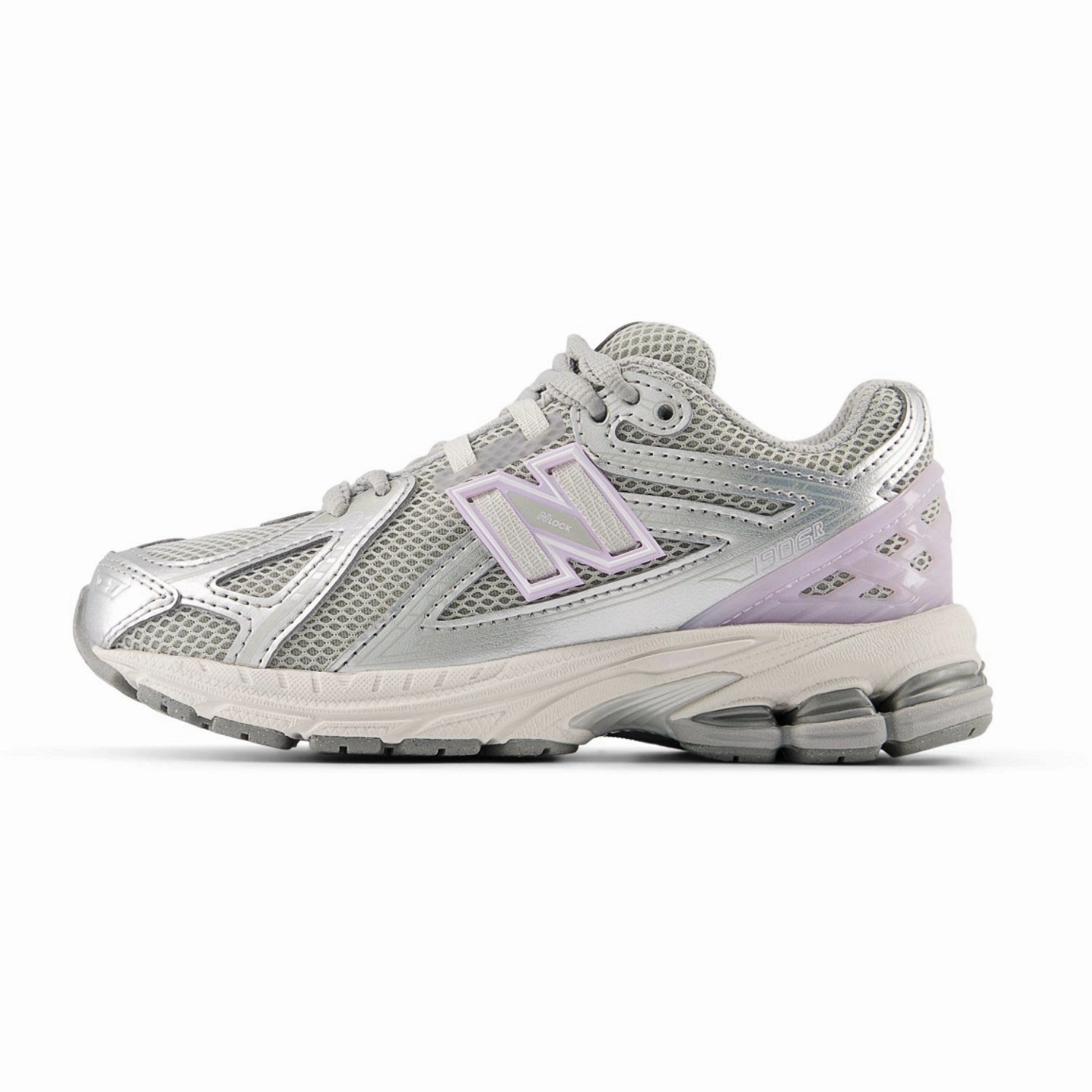 Lace-up New Balance Silver Metallic 1906 Kids Lace Sneakers