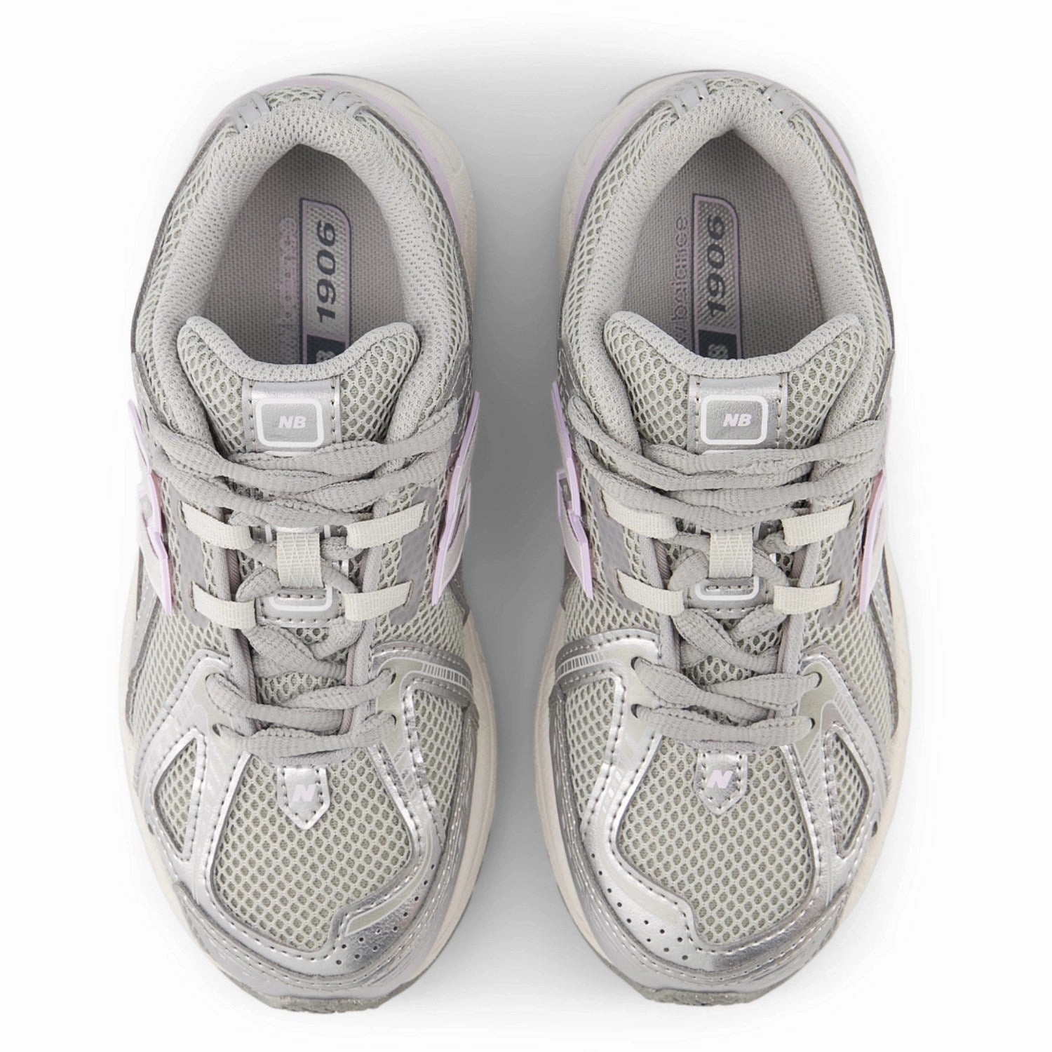 Lace-up New Balance Silver Metallic 1906 Kids Lace Sneakers